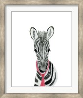 Zebra With Tie Fine Art Print