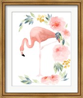 Floral Flamingo I Fine Art Print