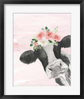 Crowned Cow on Pink Fine Art Print