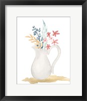 Farmhouse Pitcher With Flowers I Fine Art Print