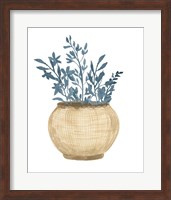 Basket Of Blue Flowers Fine Art Print