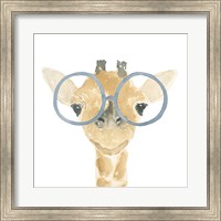 Giraffe With Glasses Fine Art Print