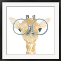 Giraffe With Glasses Fine Art Print