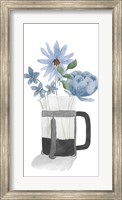 Tumbler Of Blue Flowers II Fine Art Print