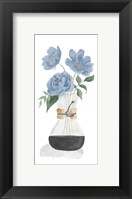 Tumbler Of Blue Flowers I Fine Art Print