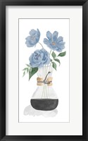 Tumbler Of Blue Flowers I Framed Print
