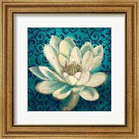 Water Lilly on Teal Fine Art Print