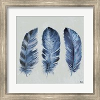 Indigo Feathers II Fine Art Print