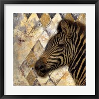 Golden Safari I (Zebra) Fine Art Print