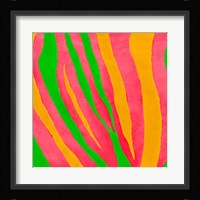 Psychedelic Zebra Print II Framed Print