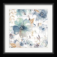 Indigo Beauty on White I Fine Art Print