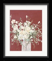 Warm Flowers in Glass Vase Fine Art Print