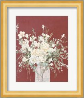 Warm Flowers in Glass Vase Fine Art Print