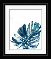 Teal Palm Frond I Framed Print