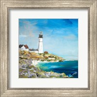 Lighthouse on the Rocky Shore I Fine Art Print