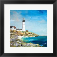Lighthouse on the Rocky Shore I Fine Art Print