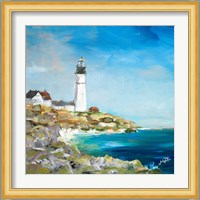 Lighthouse on the Rocky Shore I Fine Art Print