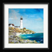Lighthouse on the Rocky Shore I Fine Art Print
