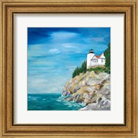 Lighthouse on the Rocky Shore II Fine Art Print