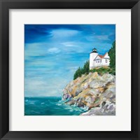 Lighthouse on the Rocky Shore II Fine Art Print