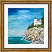 Lighthouse on the Rocky Shore II Fine Art Print