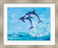 Soaring Dolphins I Fine Art Print