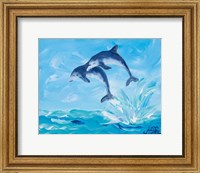 Soaring Dolphins I Fine Art Print