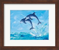 Soaring Dolphins I Fine Art Print