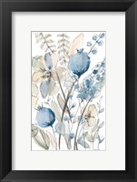 Blue And White Floral I Fine Art Print