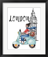 London By Moped Fine Art Print