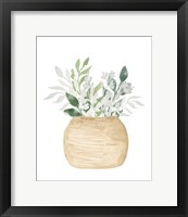 Pot Of White Floral Framed Print