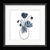 Indigo Floral Study II Framed Print