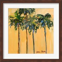Tropical Palms on Yellow Fine Art Print