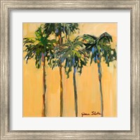 Tropical Palms on Yellow Fine Art Print