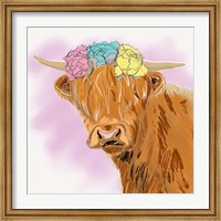 Highland Cow With Crown Fine Art Print