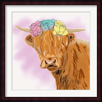 Highland Cow With Crown Fine Art Print