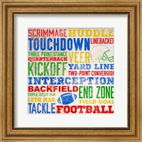 Colorful Football Typography Fine Art Print