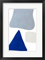 Blue Simple Shapes I Framed Print