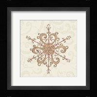 Elegant Season Snowflake IV Pink Framed Print