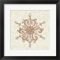 Elegant Season Snowflake IV Pink Fine Art Print