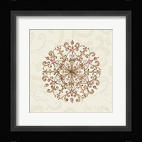Elegant Season Snowflake III Pink Framed Print