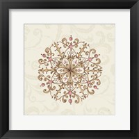 Elegant Season Snowflake III Pink Fine Art Print