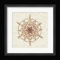 Elegant Season Snowflake II Pink Framed Print
