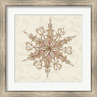Elegant Season Snowflake I Pink Fine Art Print