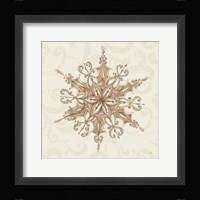 Elegant Season Snowflake I Pink Framed Print