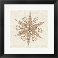 Elegant Season Snowflake I Pink Fine Art Print