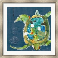 Chentes Turtle on Blue Fine Art Print