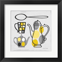 Modern Kitchen Square IV Yellow Framed Print