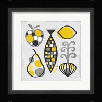 Modern Kitchen Square III Yellow Framed Print