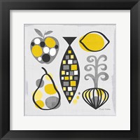 Modern Kitchen Square III Yellow Framed Print